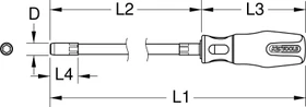 KS Tools ERGOTORQUEplus Außensechskant Schraubendreher, 7x500mm