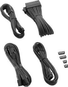 CableMod Pro ModMesh 12VHPWR Cable Extension Kit, carbon (CM-PCAB-16P3KIT-NKC-3PK-R)