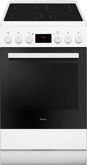 Amica SHC 903 001 W Elektroherd mit Glaskeramik-Kochfeld