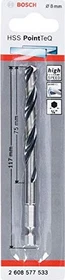 Bosch Professional HSS PointTeQ Spiralbohrer, 8x75x117mm, 1 Stück