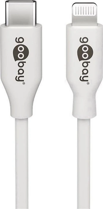 Wentronic Goobay Lightning/USB-C Lade- und Synchronisationskabel 1.0m Retail Polybag weiß