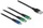 DeLOCK USB Ladekabel 3 in 1 USB Typ-A zu Micro USB/2x USB Type-C 0.3m (87883)