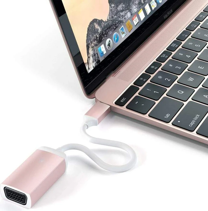 Satechi USB-C auf VGA Adapter, rose gold