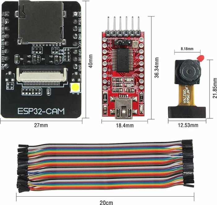 Ai-Thinker ESP32-CAM Module ESP32-S, FTDI USB TTL Adapter Set (verschiedene Hersteller)