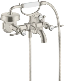 Hansgrohe Axor Montreux 2-Griff Wannenarmatur Aufputz mit Hebelgriffen edelstahloptik