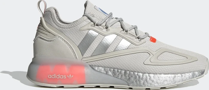 adidas ZX 2K Boost grey one/silver metallic/solar red (Herren)