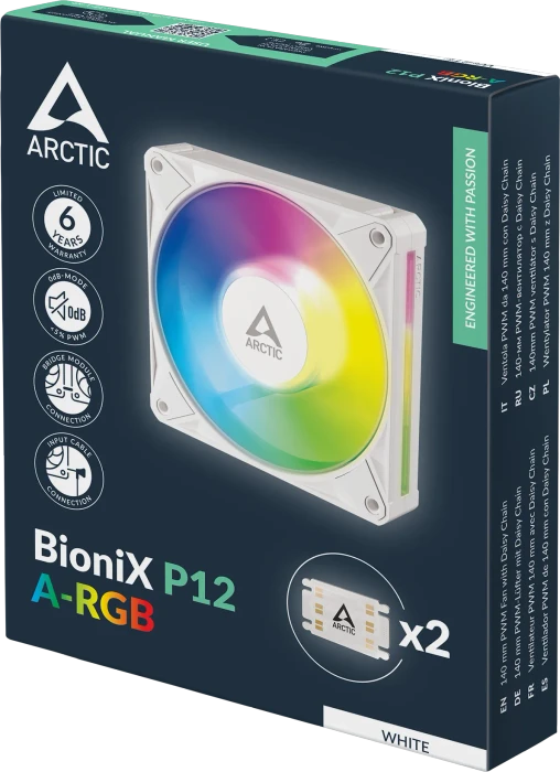 ARCTIC BioniX P14 A-RGB, weiß, 140mm