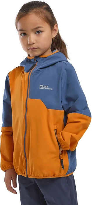 Jack Wolfskin Turbulence Hooded Funktionsjacke soft amber (Junior)