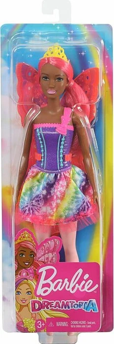 Mattel Barbie - Dreamtopia Fee mit pinken Haaren Regenbogenkleid