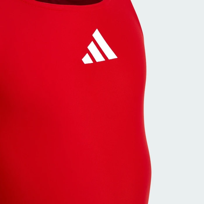 adidas Solid Small Logo Badeanzug better scarlet/white/shadow red (Junior)
