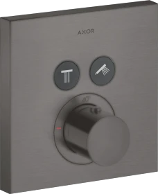 Hansgrohe Axor ShowerSelect eckig Thermostat mit 2 Ventilen brushed black chrome