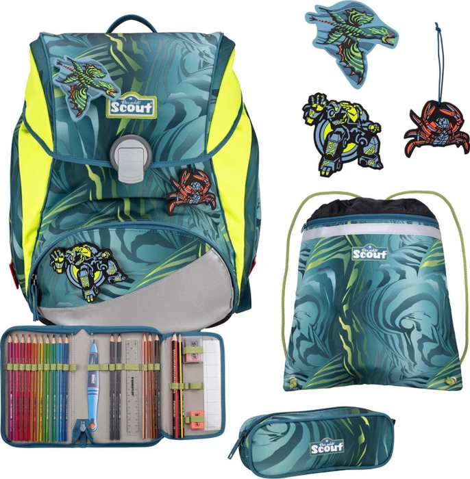 Scout Alpha DIN Action Schultaschen-Set, 4-tlg.