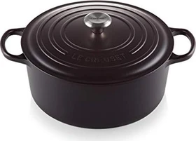 Le Creuset Signature Gusseisen Bräter rund 30cm schwarz matt