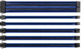 Thermaltake TtMod Sleeve Cable Verlängerung 30cm, schwarz/blau (AC-035-CN1NAN-A1)