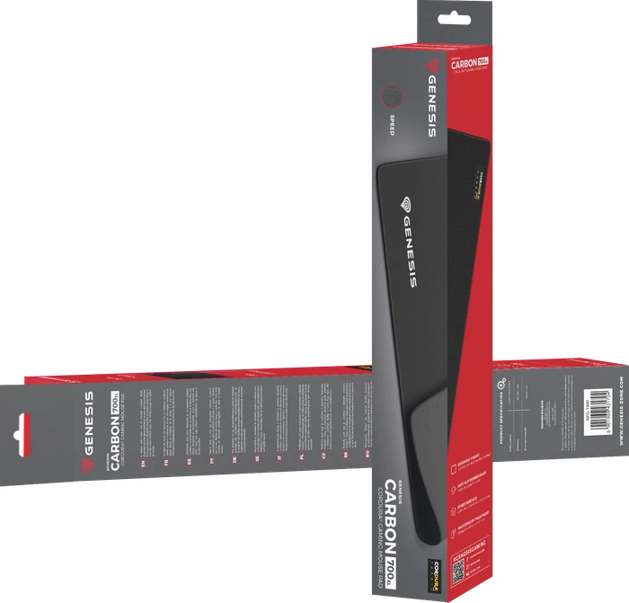 Genesis Carbon 700 XL Cordura Mousepad, 450x400mm, schwarz