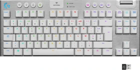 Logitech G915 TKL, LEDs RGB, weiß, GL Tactile, USB/Bluetooth, FR