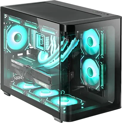 Mars Gaming MC-FusionM Black, Glasfenster