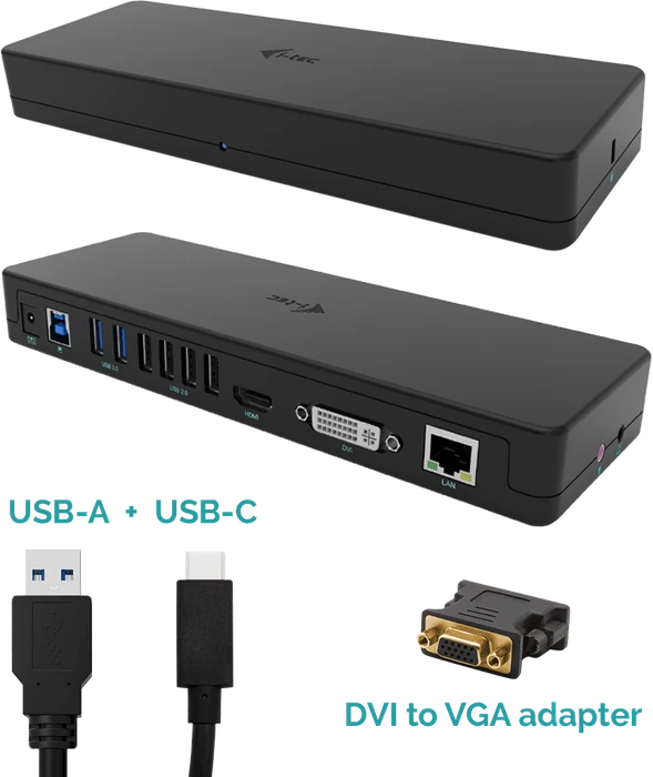 i-tec Dual Display Docking Station, USB-B 3.0 [Buchse]