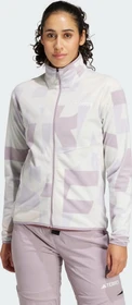 adidas Terrex Multi Printed Fleece Jacke grey one/preloved fig (Damen)