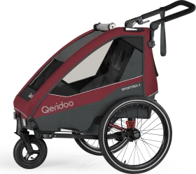Qeridoo Sportrex 2 Fahrradanhänger cayenne red (Modell 2023)