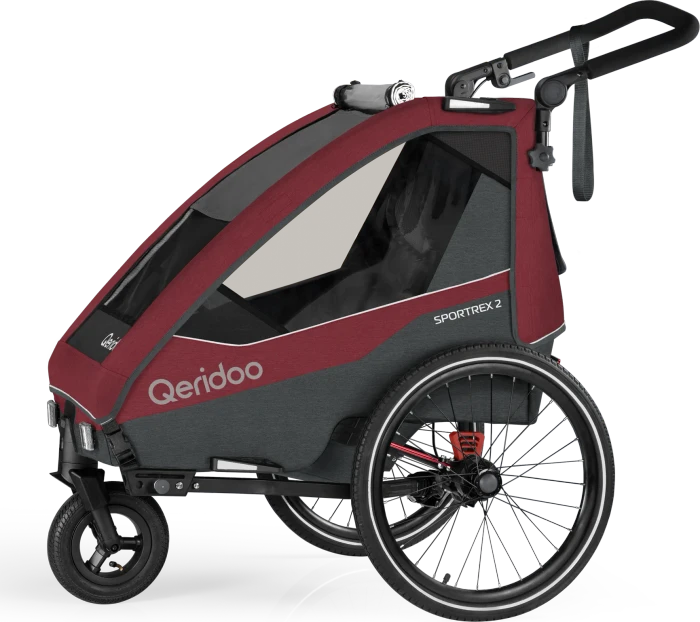 Qeridoo Sportrex 2 Fahrradanhänger cayenne red (Modell 2023)