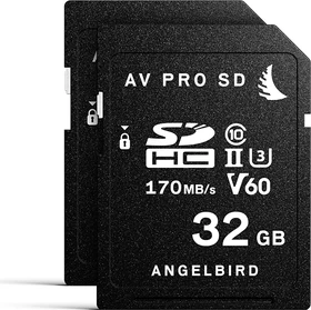 Angelbird AV PRO SD MK2 V60 R170/W105 32GB, UHS-II U3, Class 10, 2er-Pack