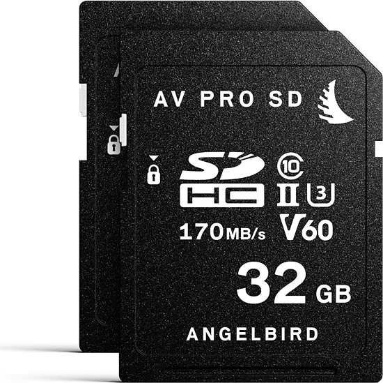 Angelbird AV PRO SD MK2 V60 R170/W105 32GB, UHS-II U3, Class 10, 2er-Pack