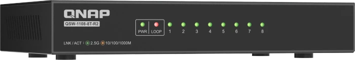 QNAP QSW-1100 Desktop 2.5G Switch, 8x RJ-45
