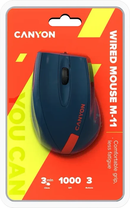 Canyon M-11 Wired Mouse, blau/rot, USB