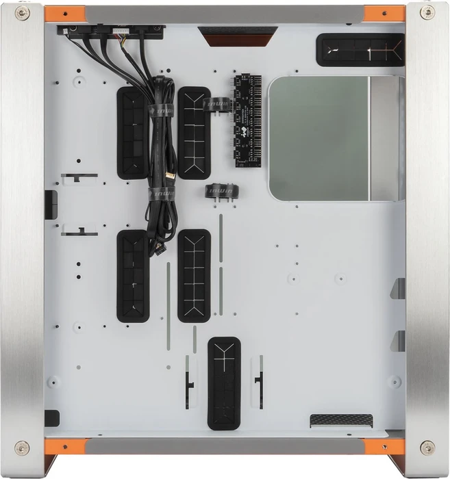 In Win Dubili Titanium Grey DIY Edition, modular, grau, Glasfenster