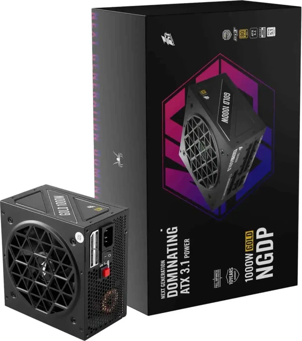 1st Player NGDP Gold schwarz 1000W, ATX 3.1