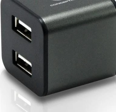 Conceptronic Cube schwarz USB-Hub, 4x USB-A 2.0, USB 2.0 Mini-B [Buchse]