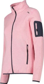CMP Knit Tech Melange Fleece Jacke pink/bianco (Damen)