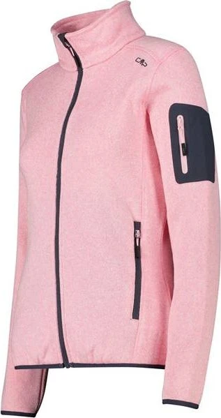 CMP Knit Tech Melange Fleece Jacke pink/bianco (Damen)