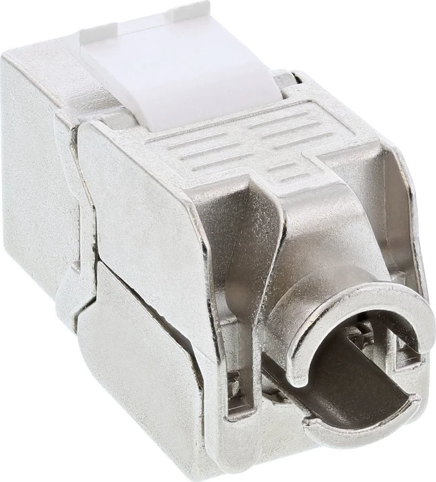 InLine Keystone Modul RJ-45 Buchse/Verlegekabel Cat6a, SNAP-In, schmale Bauform