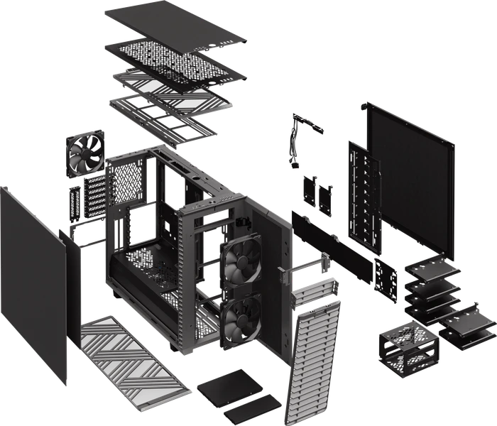 Fractal Design Define 7 Gray Solid, schallgedämmt