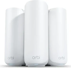 Netgear Orbi Wi-Fi 7, 370 Serie RBE373, BE3600, weiß, Router und 2x Repeater Set, 3er-Bundle (RBE373-100EUS / RBE373-100UKS)