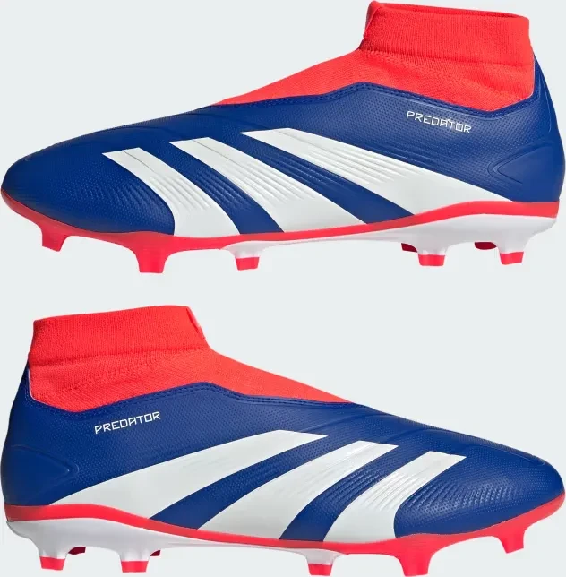 adidas Predator League Laceless FG lucid blue/cloud white/solar red