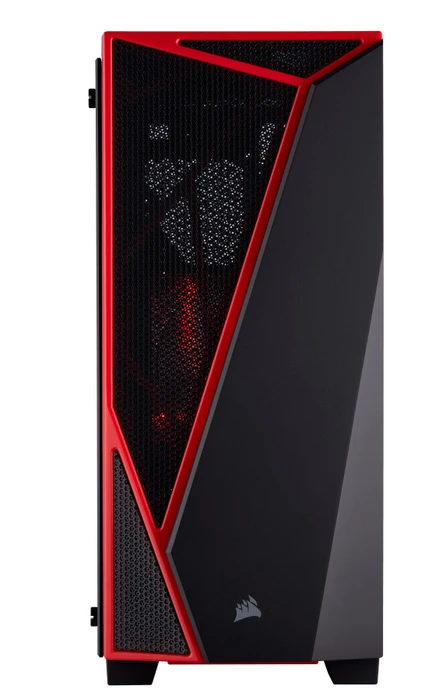 Corsair Carbide Series SPEC-04 TG, schwarz/rot, Glasfenster