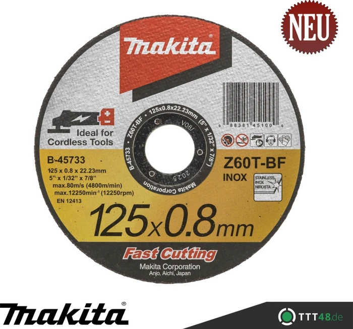 Makita INOX Trennscheibe, 125x0.8x22.23mm, 1 Stück
