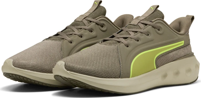 Puma Softride Carson velvet moss/loden green/yellow alert