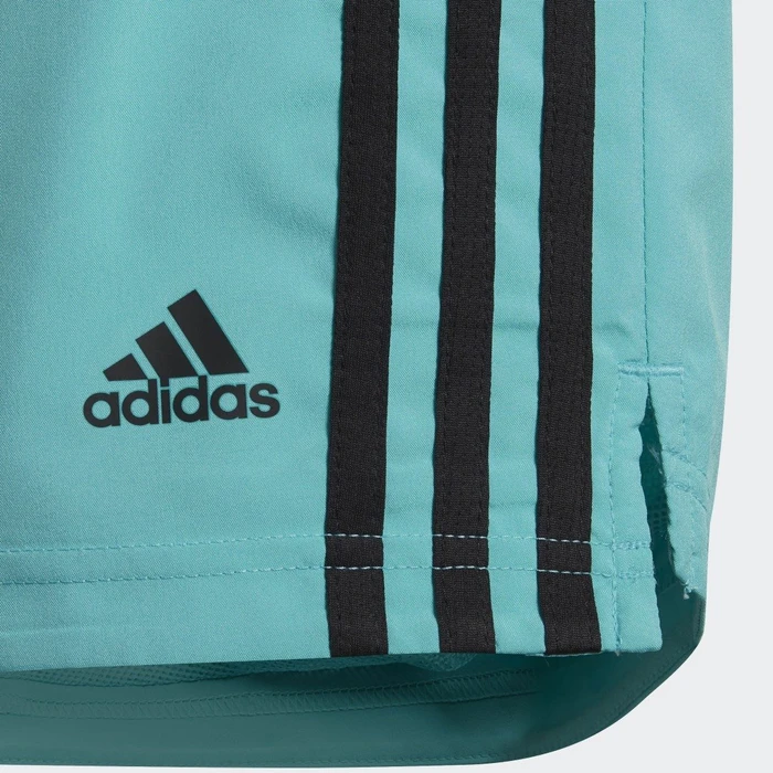 adidas Designed To Move 3-Streifen Shorts semi mint rush/black (Junior)