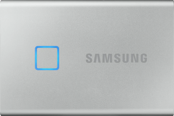 Samsung Portable SSD T7 Touch, Metallic Silver, 2TB, USB-C 3.1
