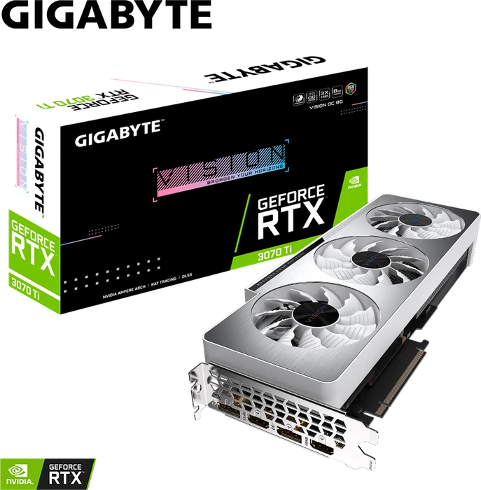 GIGABYTE GeForce RTX 3070 Ti Vision OC 8G, 8GB GDDR6X, 2x HDMI, 2x DP