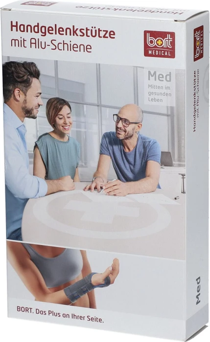 Bort Medical Handgelenkstütze mit Alu-Schiene rechts Größe S grau, 1 Stück