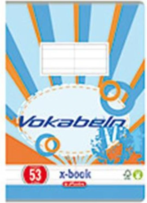 Herlitz Vokabelheft, A5, Lineatur 53 Vokabel, 32 Blatt