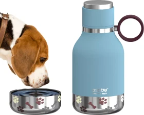 Asobu Futter- und Wasserbehälter inkl. Reisenapf, 975ml, blau