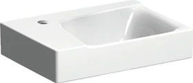 Geberit Xeno² Handwaschbecken 40x28cm, Hahnloch links, ohne Überlauf, weiß/KeraTect
