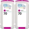 HP Tinte 70 magenta, 2er-Pack Vorschaubild