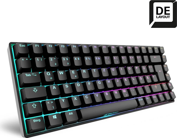 Sharkoon Skiller SGK50 S3, schwarz, LEDs RGB, hot-swap, Gateron YELLOW, USB, DE